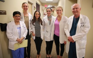 Drs. Pearon Lang, Hampton and Rahbar volunteered their time at the Skin Cancer Screening Organized by Dr. Todd Schlesinger, CCMS Member and SCMA President