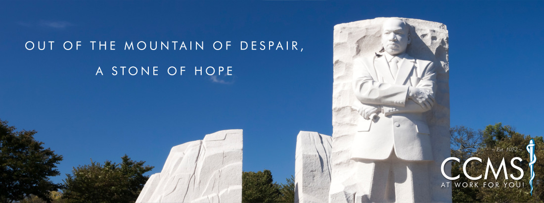 Out of the mountain of despair, a stone of hope.