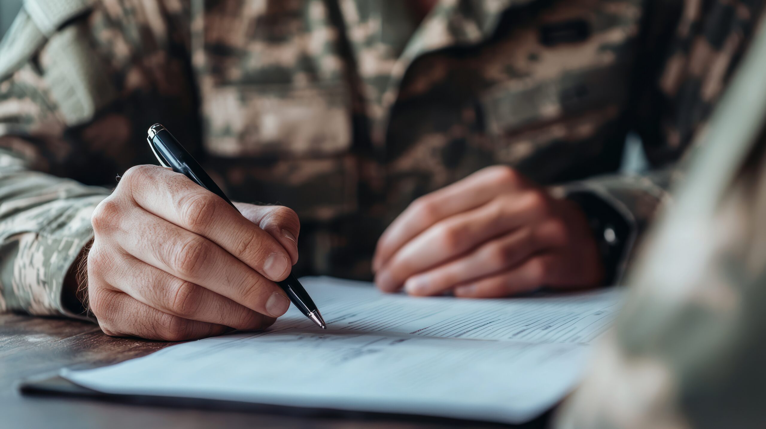 A close-up of a veteran receiving career counseling, exploring job opportunities and resources tailored to their needs
